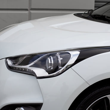 Headlight Amber Delete Smoke Tint/Gloss Black Vinyl Overlay | 2011-2017 Hyundai Veloster