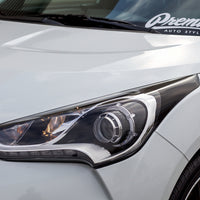 Headlight Amber Delete Smoke Tint/Gloss Black Vinyl Overlay | 2011-2017 Hyundai Veloster