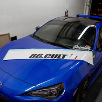 86 Cult Window Banner ( White / Black )