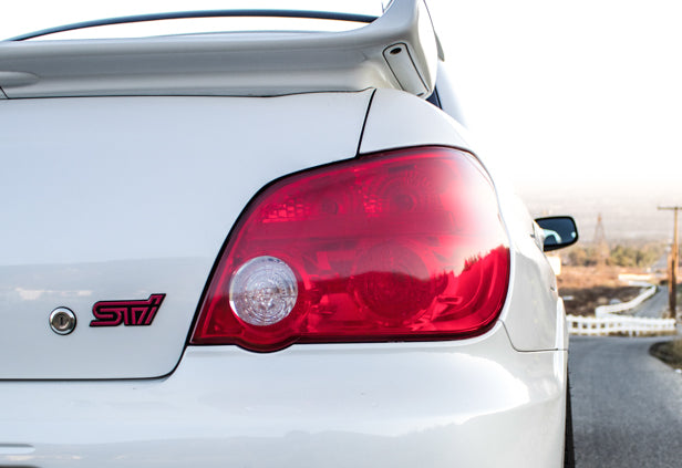 Tail Light with Reverse Light Cut Out Overlay - Red Tint | 2006-2007 Subaru WRX / STI