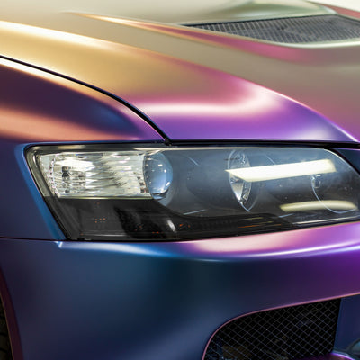 Headlight Amber Delete Overlay - Smoke Tint |  2006 - 2007 Mitsubishi Evolution IX / EVO 9