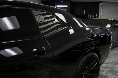 Distressed Flag Quarter Window DECAL