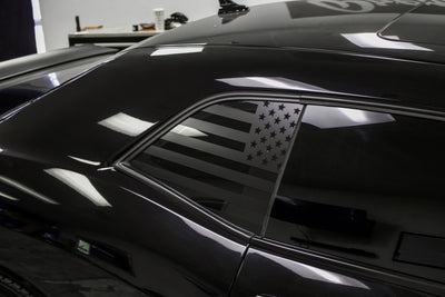 American Flag Quarter Window DECAL