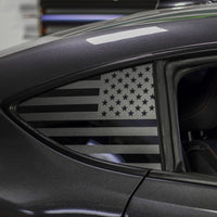 American Flag Quarter Window DECAL
