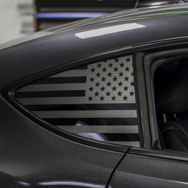 American Flag Quarter Window DECAL