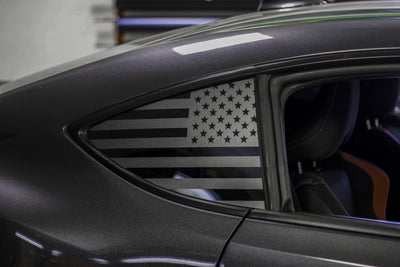 American Flag Quarter Window DECAL