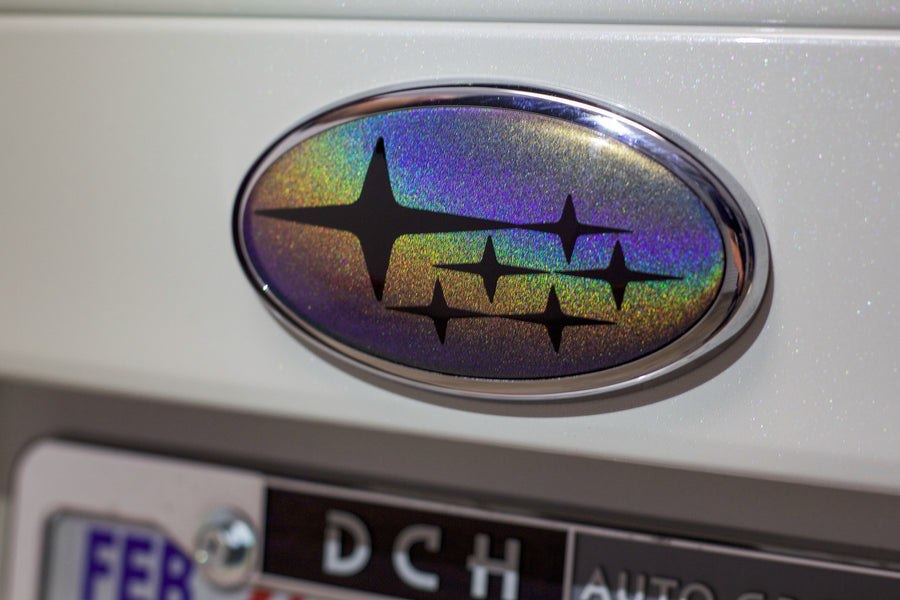 2008-2014 Subaru WRX STI hatchback emblem overlay