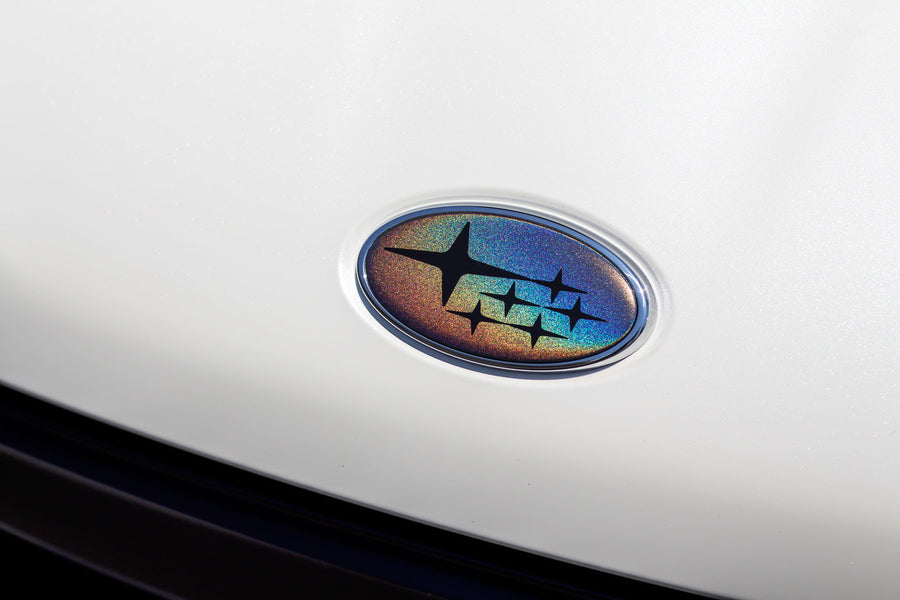 Psychedelic Front & Rear Emblem Overlays (Choose Your Color Stars) | 2015-2021 WRX / STI