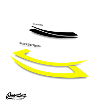 2021–2025 Lexus IS Yellow DRL Overlay + Gloss Black Accent