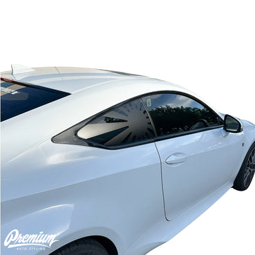 2015-2019 Lexus RC Quarter Window Rising Sun Flag Decals (Pair) SATIN BLACK