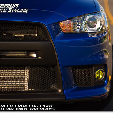 2008-2017 Mitsubishi EVO X Fog Light Overlays Pre-Cut