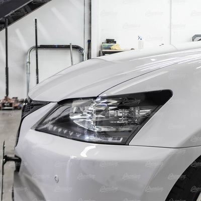 Headlight Amber Delete Vinyl Overlay - Gloss Black | 2014 Lexus GS350 Xenon/HID Headlights