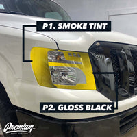 Headlight Amber Delete + Custom Cut Out Overlay | 2012-2021 Nissan NV1500-3500