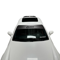 Premium Auto Styling logo Windshield Banner (Satin Dark Gray Base / Gloss Black Logo)