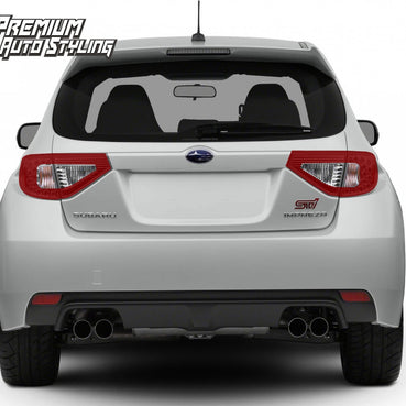 2008-2014 Subaru WRX Hatchback Tail Light Overlay Kit (Red Tint w/ Reverse & Blinker Cutouts)