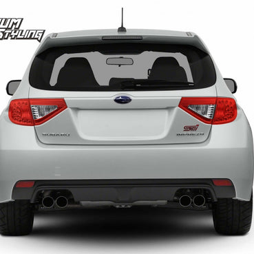 2008-2014 Subaru WRX STI Hatchback Red Tail Light Tint Overlays