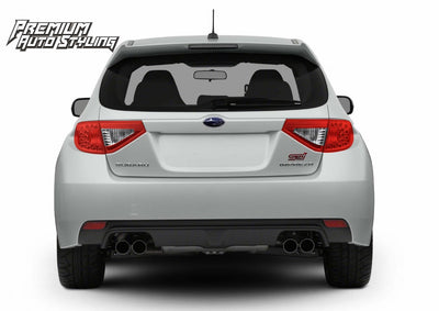 2008-2014 Subaru WRX & STI Hatchback Red Tail Light Tint Overlays w/ Reverse Cut Outs