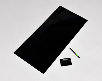 12" x 30" Blackout (Chrome Delete) Sheet 1pc. | High Gloss Black