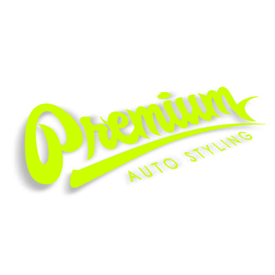 Premium Auto Styling Logo Decal | 14 inch - Acid Green