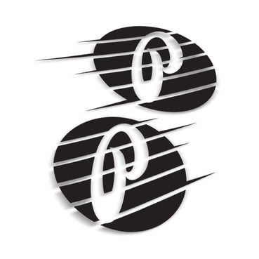 5" Premium Fast Logo Decal Set