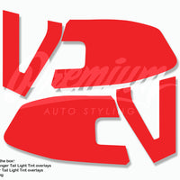 Tail Light Overlays w/ Reverse & Blinker Cut Outs - Red Tint | 2008-2014 Subaru WRX & STI Hatchback