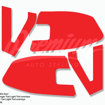 2008-2014 Subaru WRX Hatchback Tail Light Overlay Kit (Red Tint w/ Reverse & Blinker Cutouts)