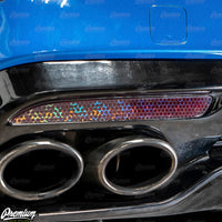 Rear Bumper Reflector  Overlay -Bio-Hex Tint | 2018-2021 Stinger (GT Model Only)