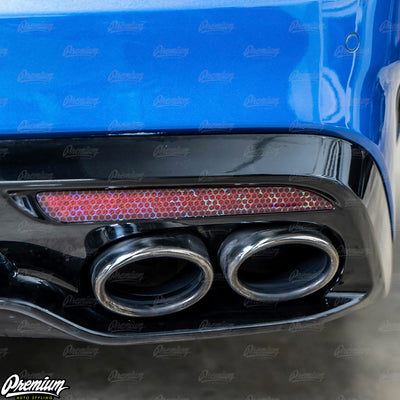 Rear Bumper Reflector  Overlay -Bio-Hex Tint | 2018-2021 Stinger (GT Model Only)