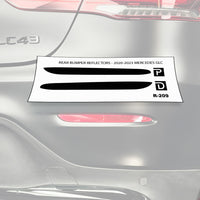 Rear Bumper Reflector Tint Pre-cut Overlays | 2020-2023 Mercedes GLC