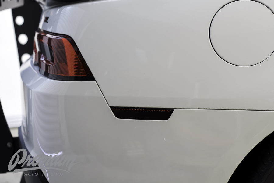 Rear Bumper Side Reflector Overlays - Smoke Tint | 2014-2015 Chevy Camaro
