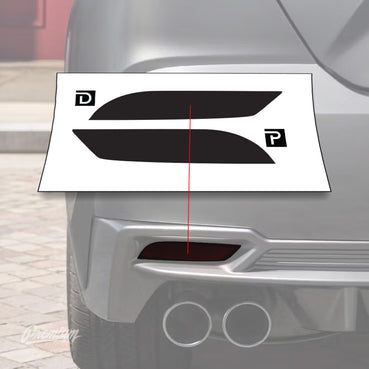 Rear Bumper Reflector Tint Pre-cut Overlays | 2025+ Toyota Camry