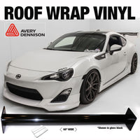Gloss Black - Universal Roof Wrap Vinyl (Measure to Order) | Fits Any Vehicle
