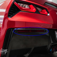 Rear Bumper Reflector Smoke Tint / Gloss Black Vinyl Overlays | 2014-2019 Chevrolet Corvette C7