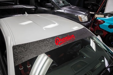 Shadow Black / Red Windshield Banner ( Limited )