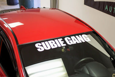 Subie Gang Bold Windshield Decal | 32 inch - Choose Your Color