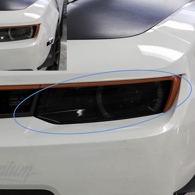 Headlight Tint Overlays - Smoke Tint | 2014-2015 Chevy Camaro