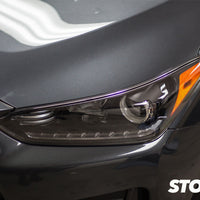 Carbon Fiber Headlight Amber Delete with Eyelid Overlay | 2018-2021 Hyundai Veloster