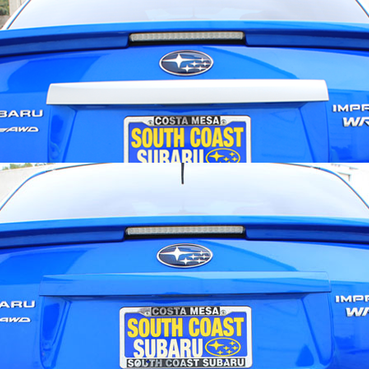 Trunk Trim Before & After vinyl installation