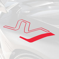 Lamborghini Aventador SVJ Decals - black with white j