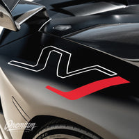 Lamborghini Aventador SVJ Decals - black with white j