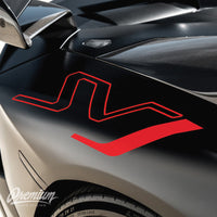 Lamborghini Aventador SVJ Decals - black with white j