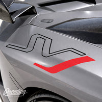 Lamborghini Aventador SVJ Decals - black with white j