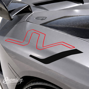Style 2 - Lamborghini Aventador SVJ Custom Decals  (SV OUTLINE + SOLID J)