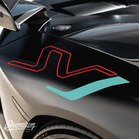 Lamborghini Aventador SVJ Decals - black with white j