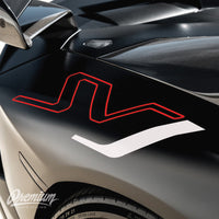 Lamborghini Aventador SVJ Decals - black with white j