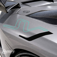 Lamborghini Aventador SVJ Decals - black with white j