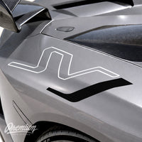 Lamborghini Aventador SVJ Decals - black with white j