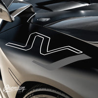 Lamborghini Aventador SVJ Decals - black with white j
