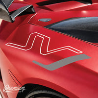 Lamborghini Aventador SVJ Decals - black with white j