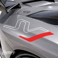 Lamborghini Aventador SVJ Decals - black with white j